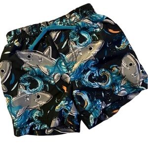 Place 3-6 mos. Sharks swim trunks